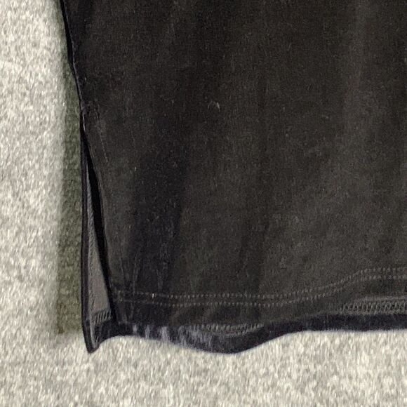 Amanda Smith II Button Front Shirt Shacket Black Velvet Women 2X Beaded Edging - Picture 10 of 13